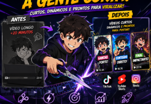 Eu vou Transformar vídeos longos em cortes curtos