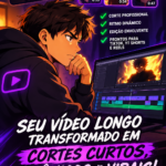Eu vou Transformar vídeos longos em cortes curtos