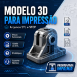 Eu vou criar modelo 3D pronto para impressão em STL e STEP