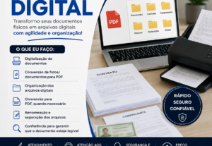 Eu vou Digitalizar e organizar seus documentos