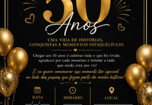 Eu vou Fazer o convite mais lindo para tua festa.