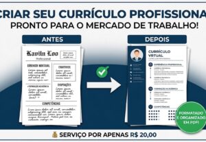 Eu vou criar um currículo profissional para você