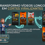 Eu vou Transformar vídeos longos em cortes para redes sociai...