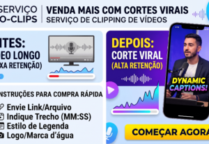 Eu vou Criar cortes e vídeos para Reels, TikTok e Shorts