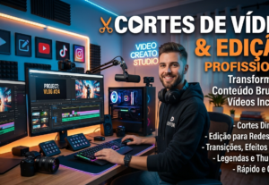 Eu vou Fazer cortes e edição de seus vídeos e faço marketing...