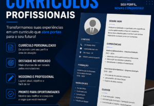 Eu vou fazer o seu currículo profissional em até 24 horas.