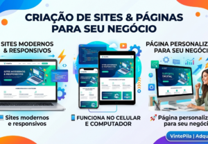 Eu vou Criar páginas profissionais e modernas para sua empre...