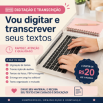 Eu vou digitar e transcrever seus textos com rapidez