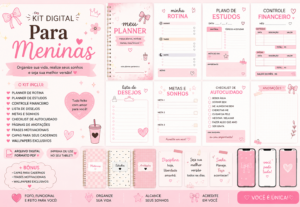Eu vou fazer Kit de digital para meninas