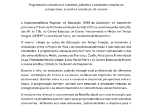 Eu vou fazer um Release jornalistico para  você