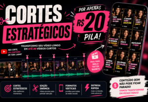 Eu vou fazer cortes estratégicos no seu vídeo