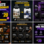 Eu vou criar 5 posts profissionais para seu Instagram