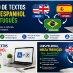 Eu vou traduzir textos de inglês e espanhol para o português