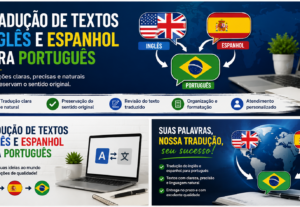 Eu vou traduzir textos de inglês e espanhol para o português