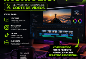 Eu vou Fazer cortes de vídeos.