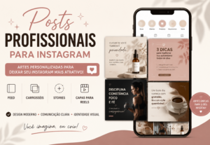 Eu vou criar posts profissionais para suas redes sociais