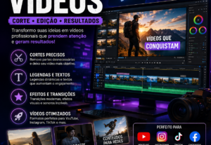 Eu vou fazer Cortes Profissionais para YouTube, Reels e TikT...