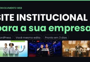 Eu vou criar o Site Institucional da sua empresa em WordPres...