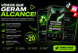 Eu vou fazer criação/edição de vídeos para gerar alcance