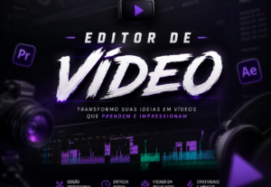 Eu vou Editar seus vídeos com os melhores cortes.
