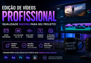 Eu vou Editar Vídeos Profissional. Qualidade e Criatividade