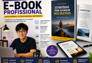 Eu vou criar um e-book estruturado e com design pronto.