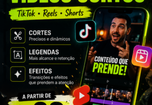 Eu vou Editar seu vídeo para TikTok, Reels e Shorts