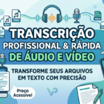 Eu vou transcrever até 15 minutos de áudio e vídeo