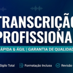 Eu vou transcrever até 15 minutos de áudio e vídeo