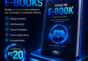 Eu vou fazer uma capa profissional e-book em minutos