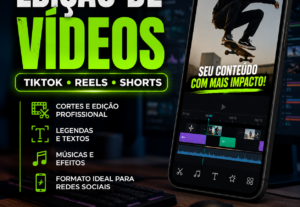 Eu vou editar vídeos para TikTok, Reels e Shorts
