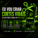 Eu vou criar cortes virais do seu vídeo longo em até 2 dias