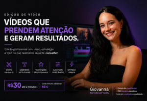 Eu vou editar seu vídeo com foco em conversão e tráfego
