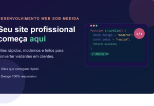 Eu vou Desenvolver o seu site