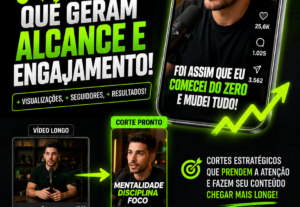 Eu vou Criar cortes profissionais para Reels TikTok e Shorts