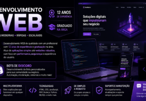 Eu vou fazer o desenvolvimento web perfeito