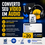 Eu vou converter seu vídeo em áudio MP3