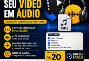 Eu vou converter seu vídeo em áudio MP3