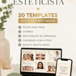 Eu vou disponibilizar pack com 20 templates para Estética.