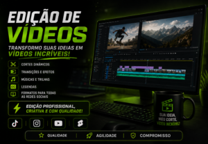Eu vou fazer Edição de vídeos profissional e criativa