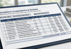 Eu vou fazer Levantamento de reformas, serviços, materiais e...