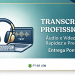 Eu vou Transcrever áudio e vídeo em até 24h