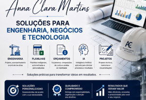 Eu vou criar planilhas, orçamentos, projetos e soluções com ...