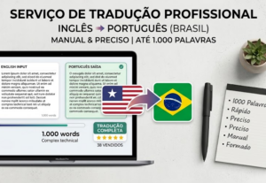 Eu vou traduzir 3000 palavras do inglês para o português