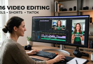 Eu vou editar seu vídeo em 9:16 para Reels, TikTok e Shorts