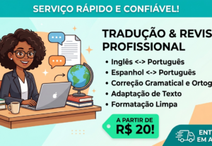 Eu vou Traduzir e revisar o seu texto em até 24 horas