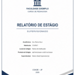 Eu vou fazer seu Relatório de Estágio da Faculdade