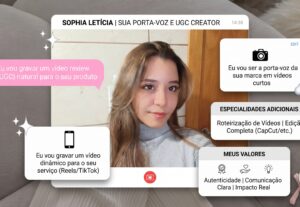 Eu vou ser a porta-voz da sua marca em vídeos curtos
