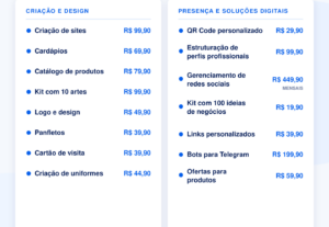 Eu vou fazer Sites, design e soluções para o seu negócio