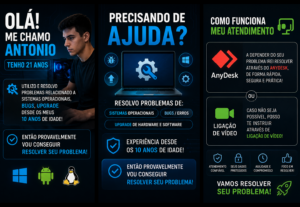 Eu vou resolver qualquer problema do seu pc